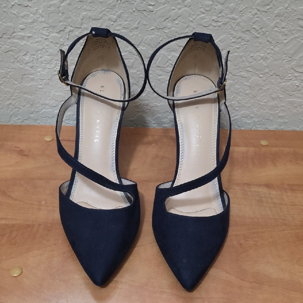Kelly & Katie Size 8.5 Navy Blue Women's Heels